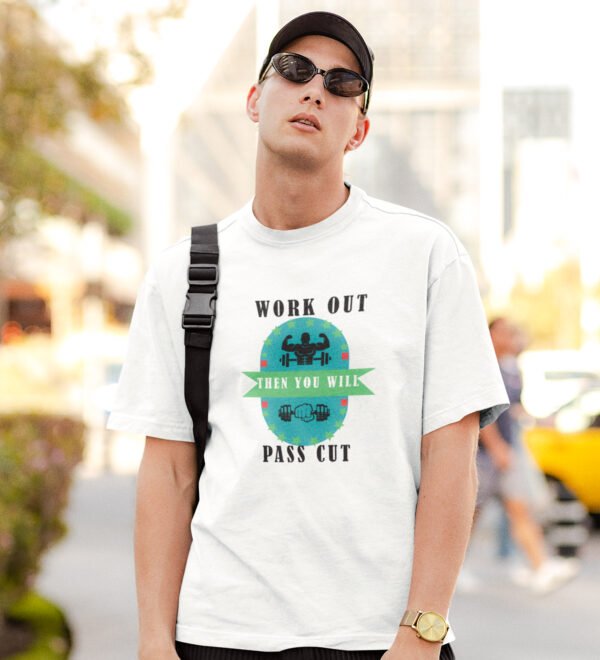 You Will White Round Neck Cotton Half Sleeved Men's T-Shirt with Printed Graphics - Image 2
