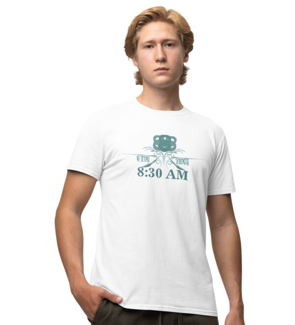 My Gym Time White Round Neck Cotton Half Sleeved Men's T-Shirt with Printed Graphics