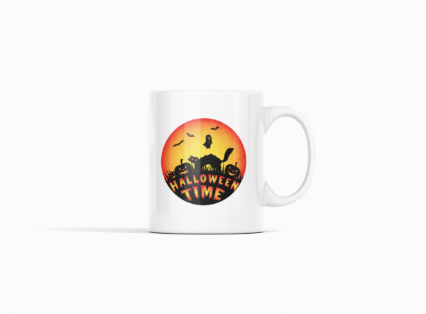 Halloween Time Printed Ceramic Coffee Mug 250 Ml