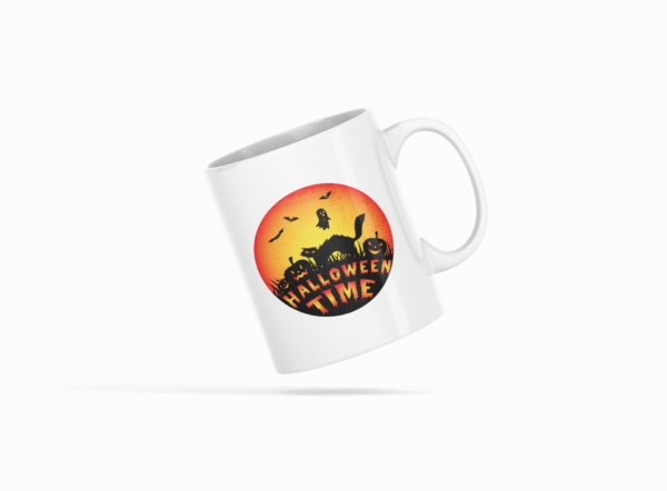 Halloween Time Printed Ceramic Coffee Mug 250 Ml - Image 2