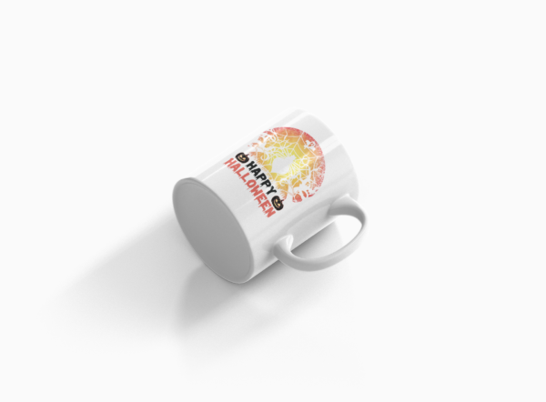 Happy Halloween Spider Web Printed Ceramic Coffee Mug 250 Ml - Image 3