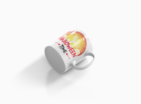 Halloween Time, Fish Bones Printed Ceramic Coffee Mug 250 Ml - Image 3