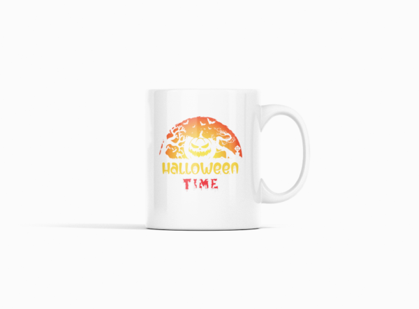 Halloween Time Evil Spirits Printed Ceramic Coffee Mug 250 Ml