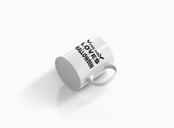 This Girl Loves Halloween Two Birds Printed Ceramic Coffee Mug 250 Ml - Image 3