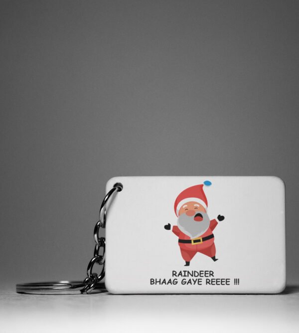 Santa's Gift For Everyone Design Key Chain ' Christmas Edition Printed Key Chain |Gift For Friends Family Boys Girls (Pack of 2) - Image 3