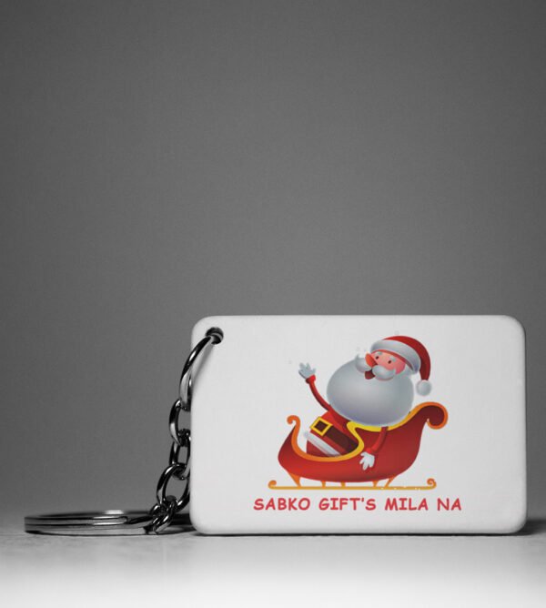 Santa Got Us Something | Christmas Themed Key Chain | Key Chains for Boys Girls (Pack of 2) - Image 3