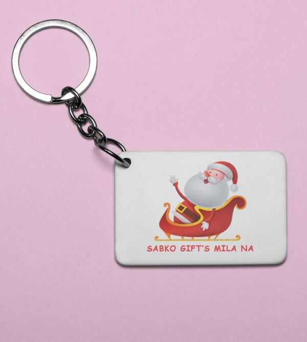 Santa Got Us Something | Christmas Themed Key Chain | Key Chains for Boys Girls (Pack of 2) - Image 2