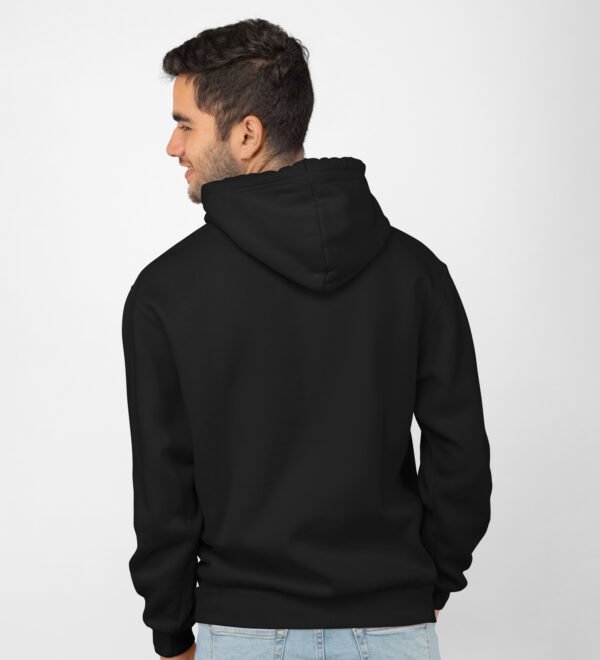 Agony Of Mind, Black Street Vibe: Front Printed Round Neck Hoodies - Men's Urban Statement - Image 2