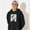Agony Of Mind, Black Street Vibe: Front Printed Round Neck Hoodies - Men's Urban Statement - Image 3