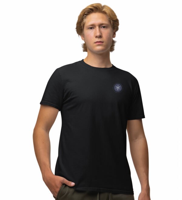 Out Of The Galaxy Wings Black Round Neck Cotton Half Sleeved Men's T-Shirt with Printed Graphics