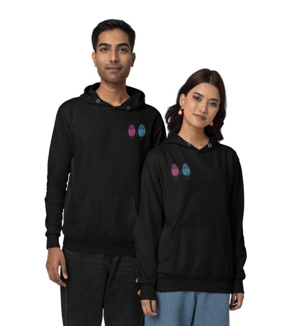 Woolen Threads The Thread of Love Printed Couple Hoodies Matching Valentine's Day Hoodies for Couples