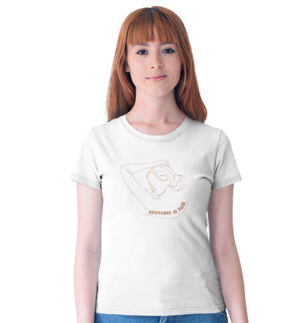 Existance Is Pain White Round Neck Cotton Half Sleeved Women's T-Shirt with Printed Graphics