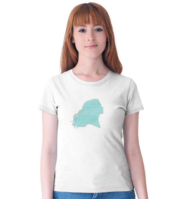 Just Peace White Round Neck Cotton Half Sleeved Women's T-Shirt with Printed Graphics