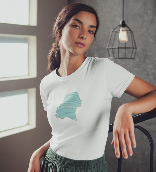 Just Peace White Round Neck Cotton Half Sleeved Women's T-Shirt with Printed Graphics - Image 2