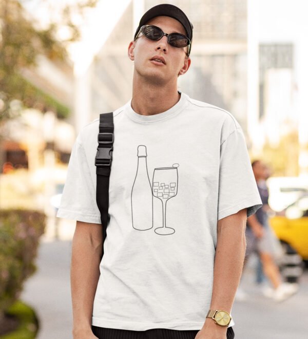 Get The Glasses White Round Neck Cotton Half Sleeved Men's T-Shirt with Printed Graphics - Image 3